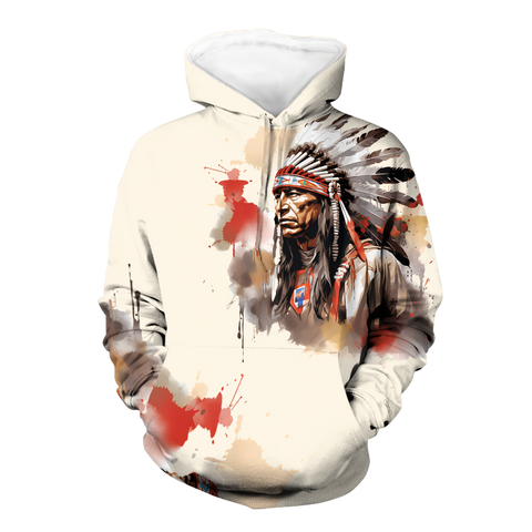 HD0012921 Chief Native American Pride 3D Hoodie