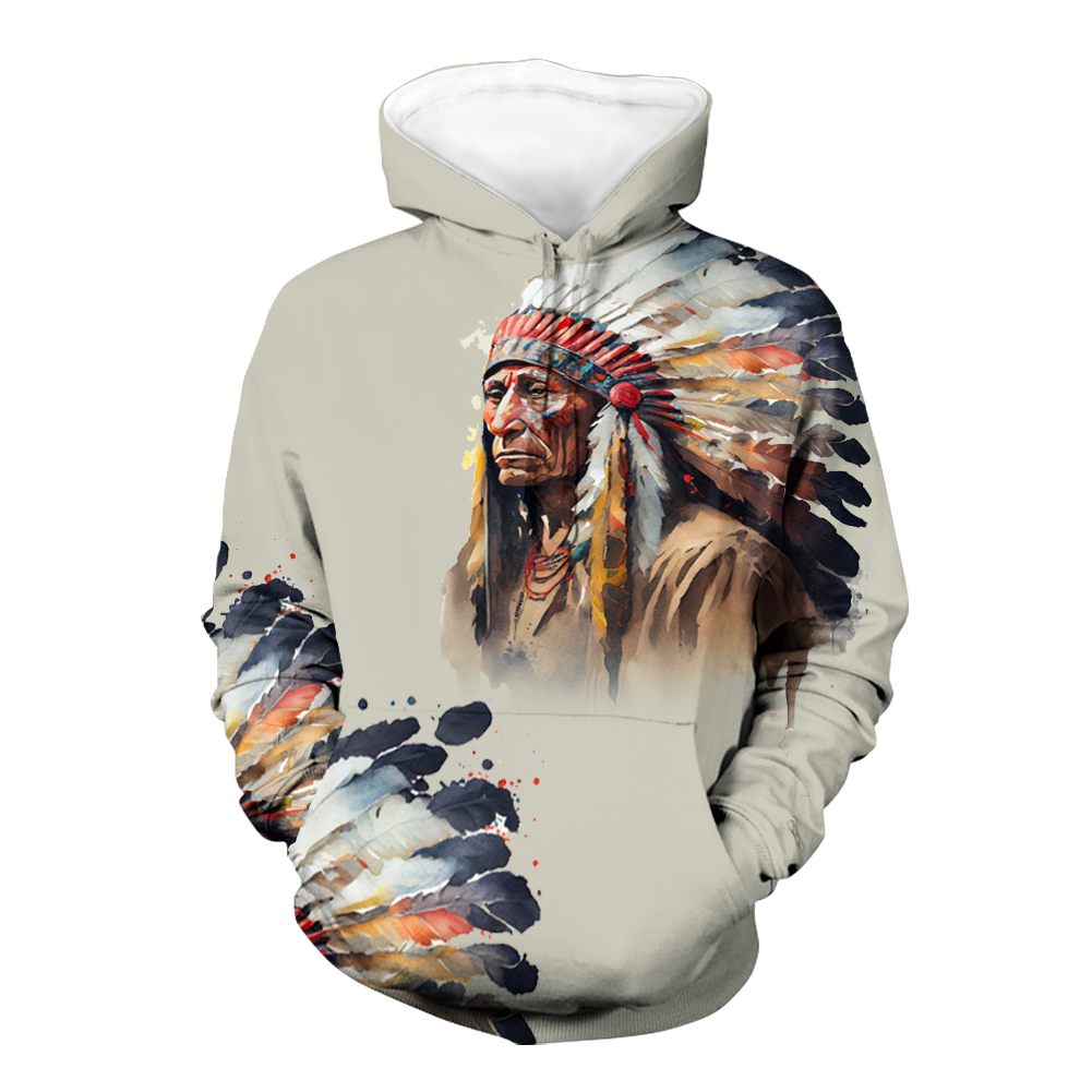 HD0012922 Chief Native American Pride 3D Hoodie