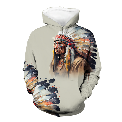 HD0012922 Chief Native American Pride 3D Hoodie