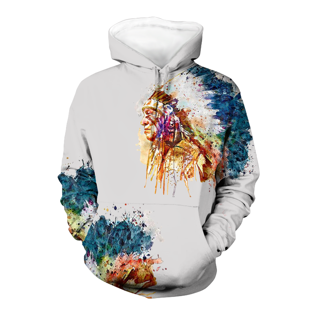 HD0012924 Chief Native American Pride 3D Hoodie