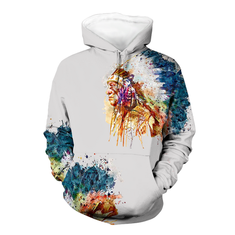 HD0012924 Chief Native American Pride 3D Hoodie