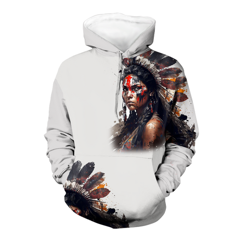 HD0012925 Girl Native American Pride 3D Hoodie