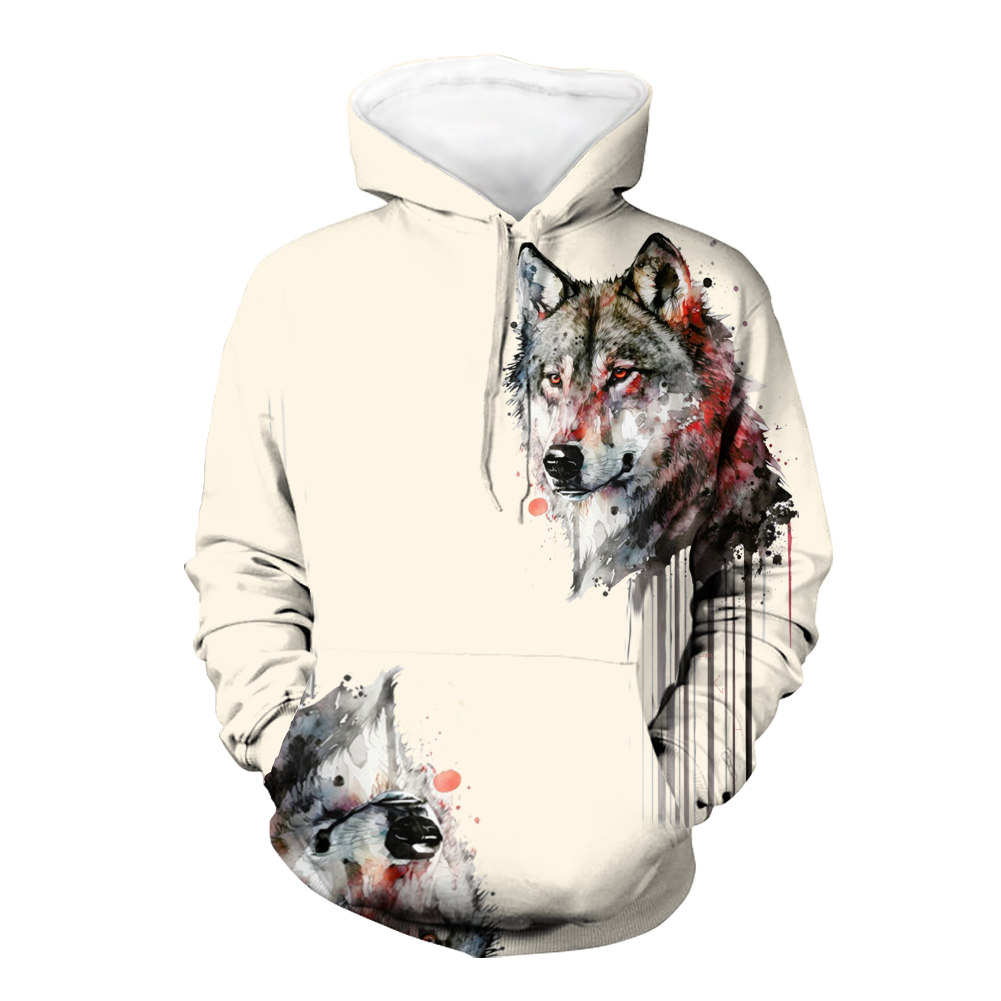 HD0012927 Wolf Native American Pride 3D Hoodie