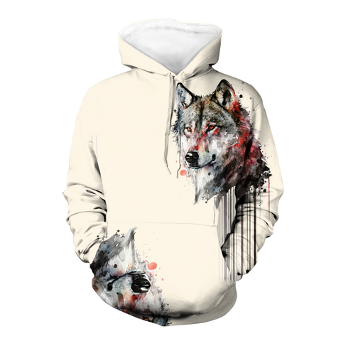 HD0012927 Wolf Native American Pride 3D Hoodie