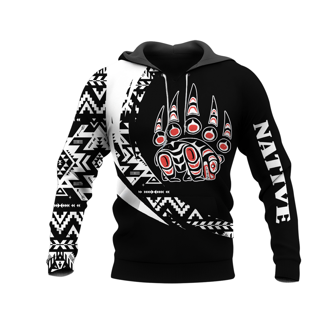 HD0012931 Symbol Bear Native American Pride 3D Hoodie