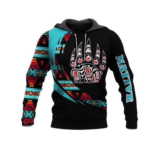 HD0012932 Symbol Bear Native American Pride 3D Hoodie