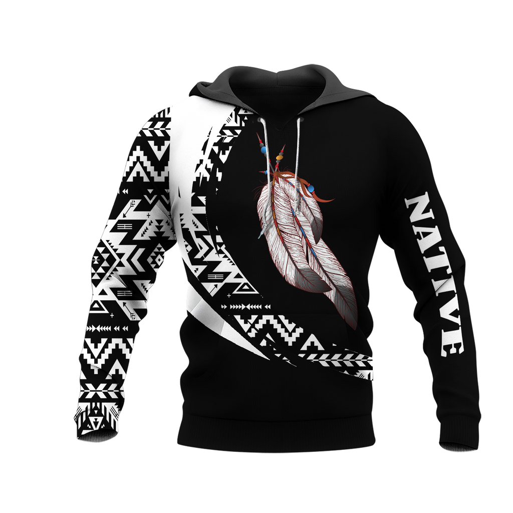 HD0012935 Feather Native American Pride 3D Hoodie