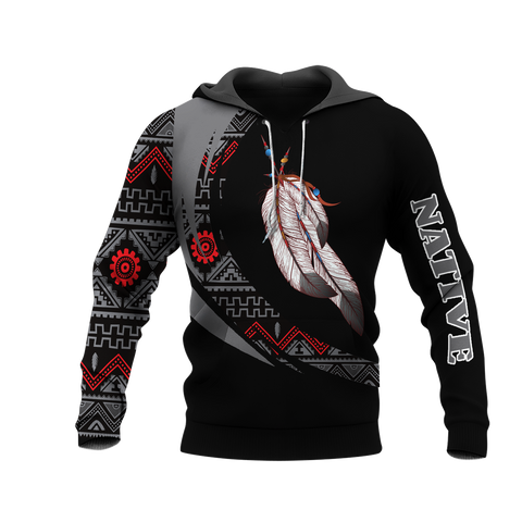 HD0012936 Feather Native American Pride 3D Hoodie