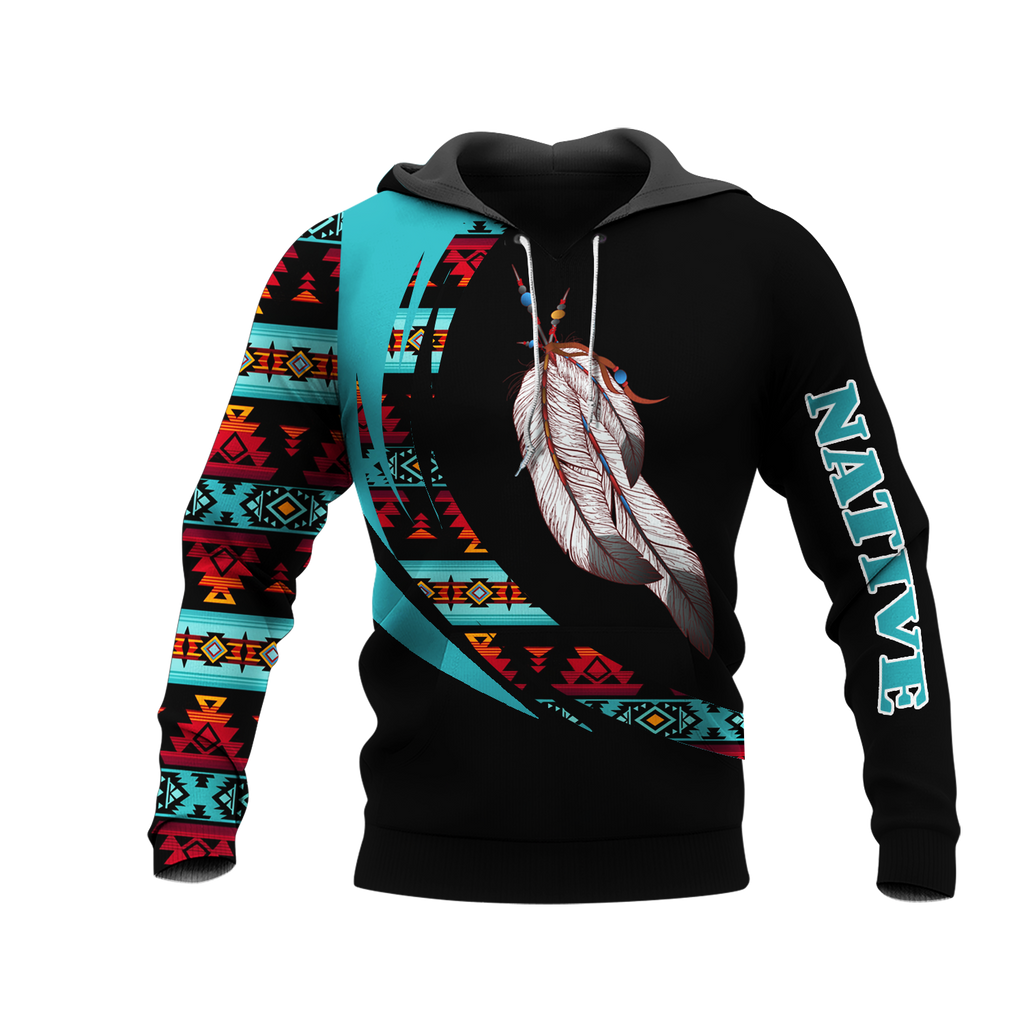 HD0012937 Feather Native American Pride 3D Hoodie