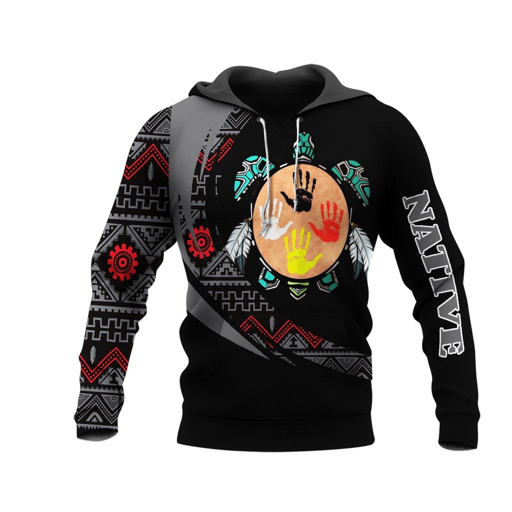 HD0012939 Tribal Turtle Native American Pride 3D Hoodie