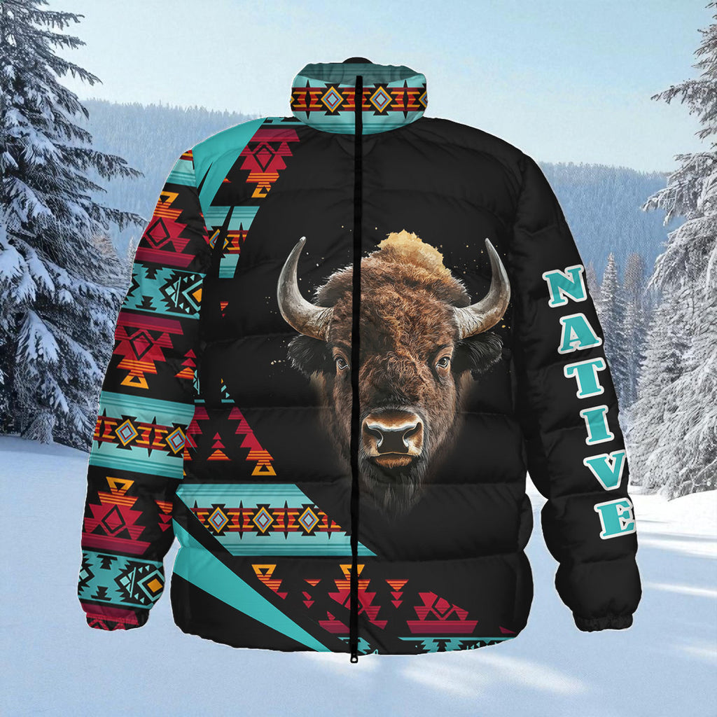 HD0012943 Native American Unisex Stand Collar Slim Down Jacket