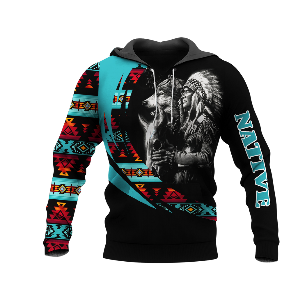 HD0012945 Tribal Chief Native American Pride 3D Hoodie