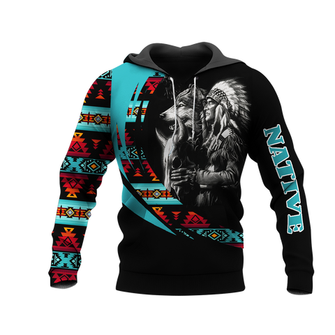 HD0012945 Tribal Chief Native American Pride 3D Hoodie