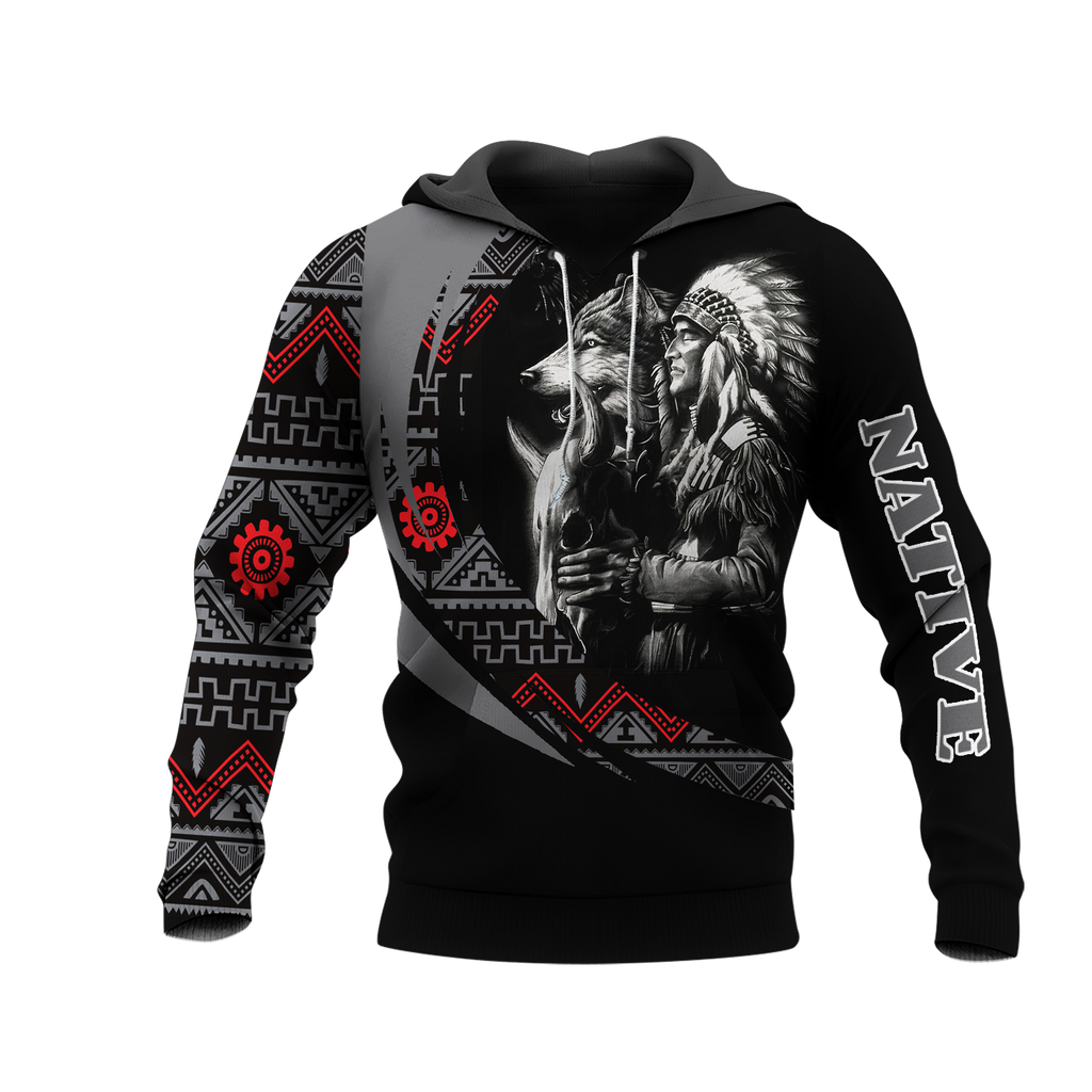 HD0012946 Tribal Chief Native American Pride 3D Hoodie