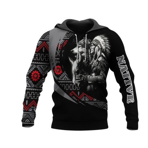 HD0012946 Tribal Chief Native American Pride 3D Hoodie