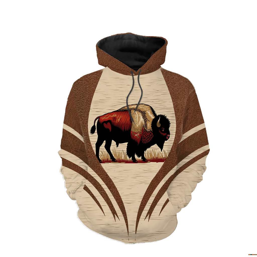 HD0012947 Bison Native American Pride 3D Hoodie