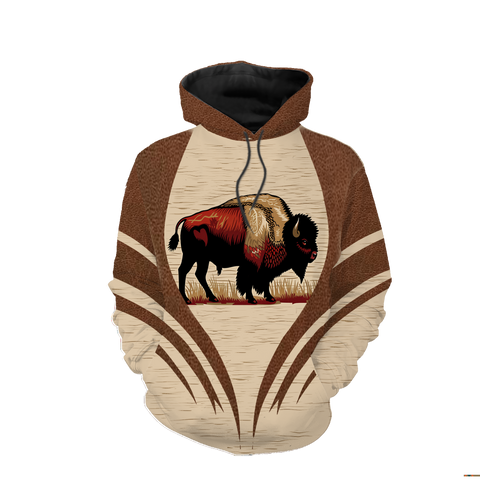 HD0012947 Bison Native American Pride 3D Hoodie