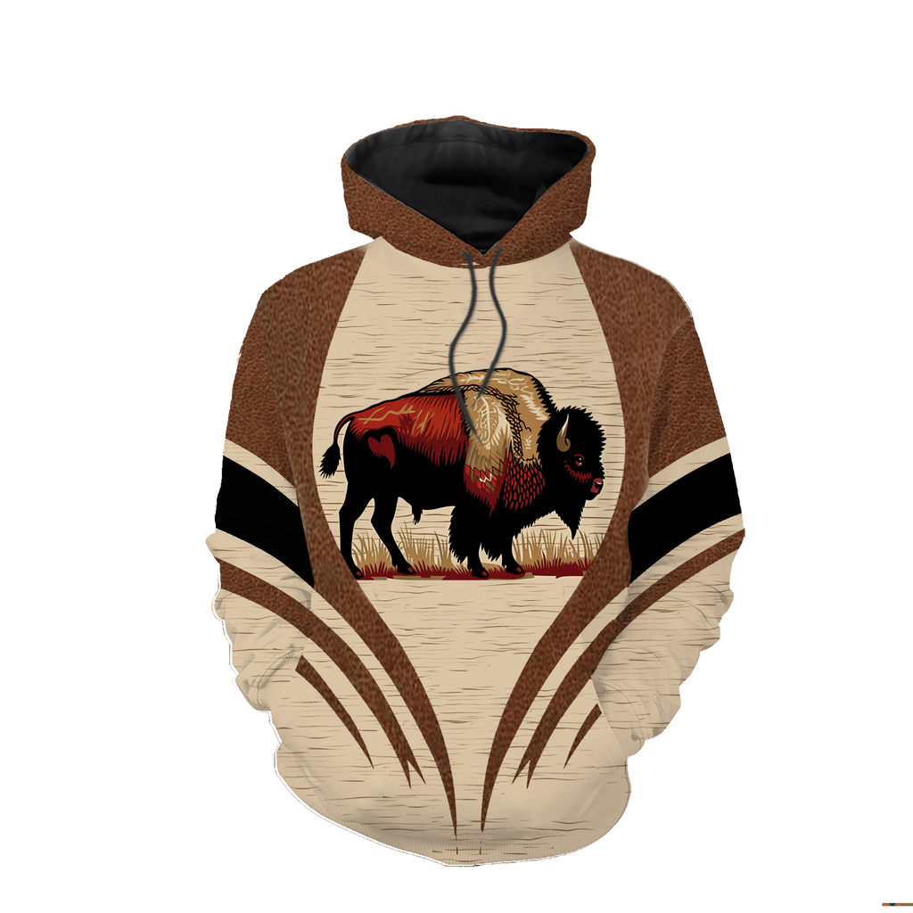 HD0012948 Bison Native American Pride 3D Hoodie