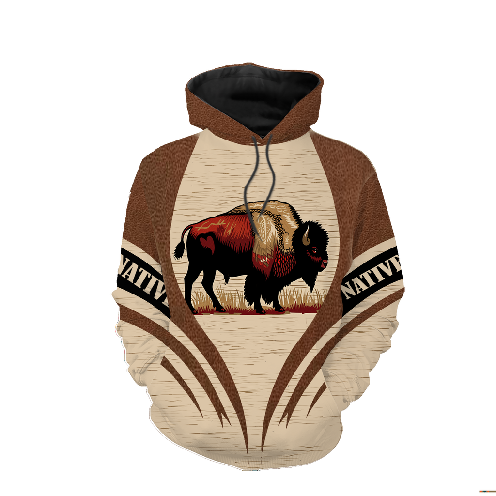 HD0012949 Bison Native American Pride 3D Hoodie