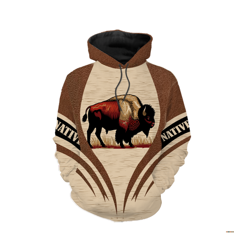 HD0012949 Bison Native American Pride 3D Hoodie