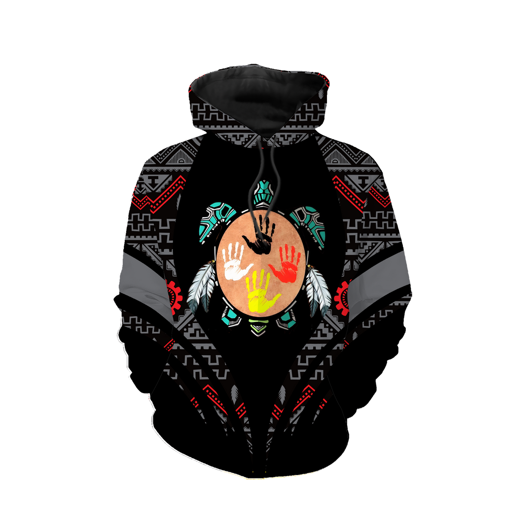 HD0012950 Tribal Turtle Native American Pride 3D Hoodie