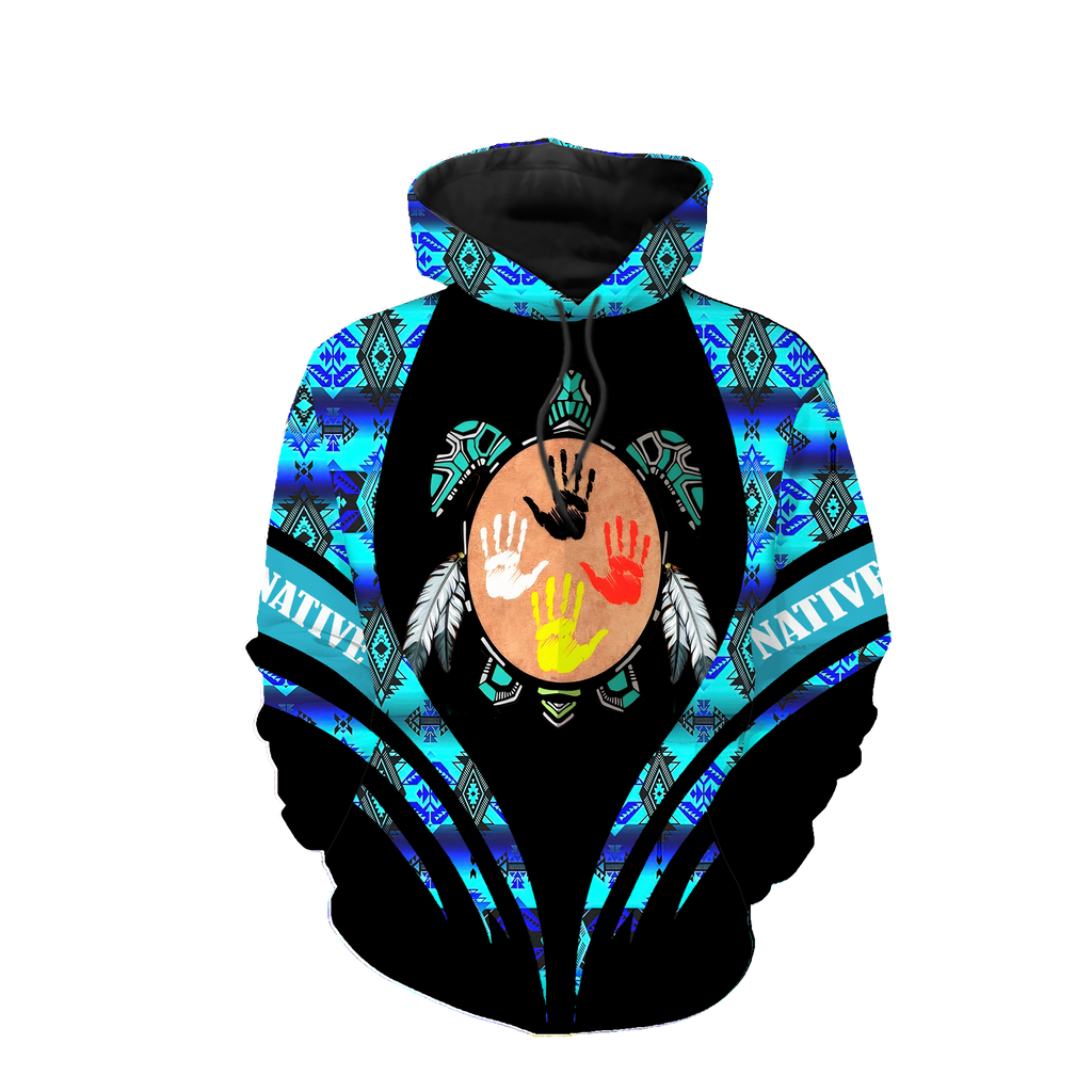 HD0012953 Tribal Turtle Native American Pride 3D Hoodie