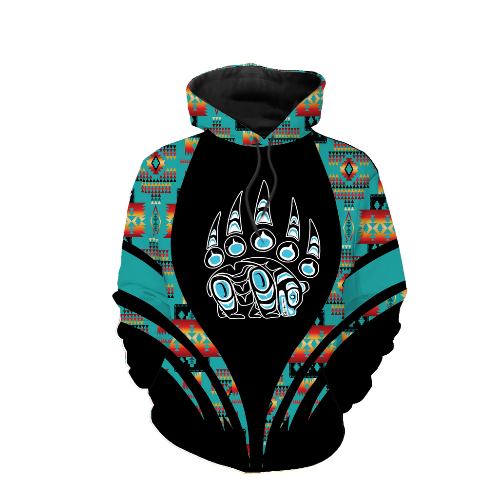 HD0012960 Tribal Bear Native American Pride 3D Hoodie