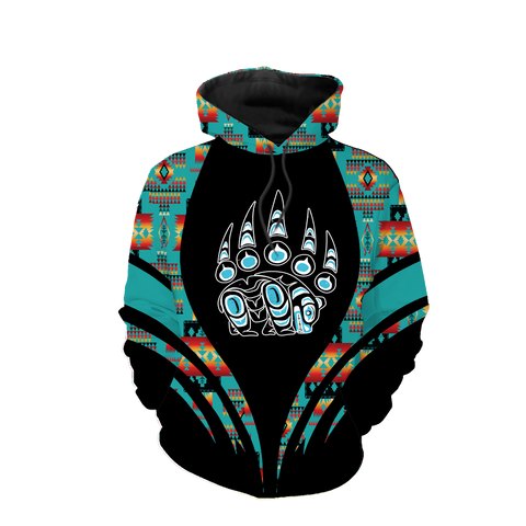 HD0012960 Tribal Bear Native American Pride 3D Hoodie