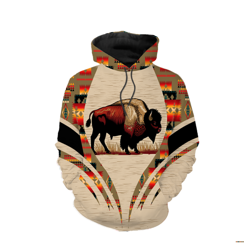 HD0012965 Bear Native American Pride 3D Hoodie