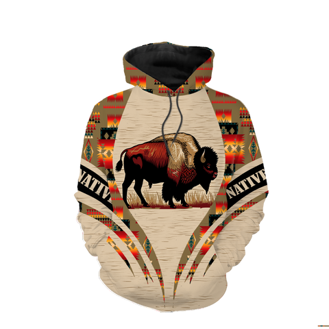 HD0012966 Bear Native American Pride 3D Hoodie