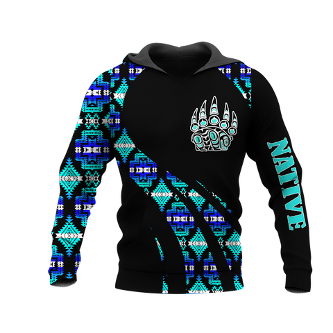 HD0012971 Bear Native American Pride 3D Hoodie