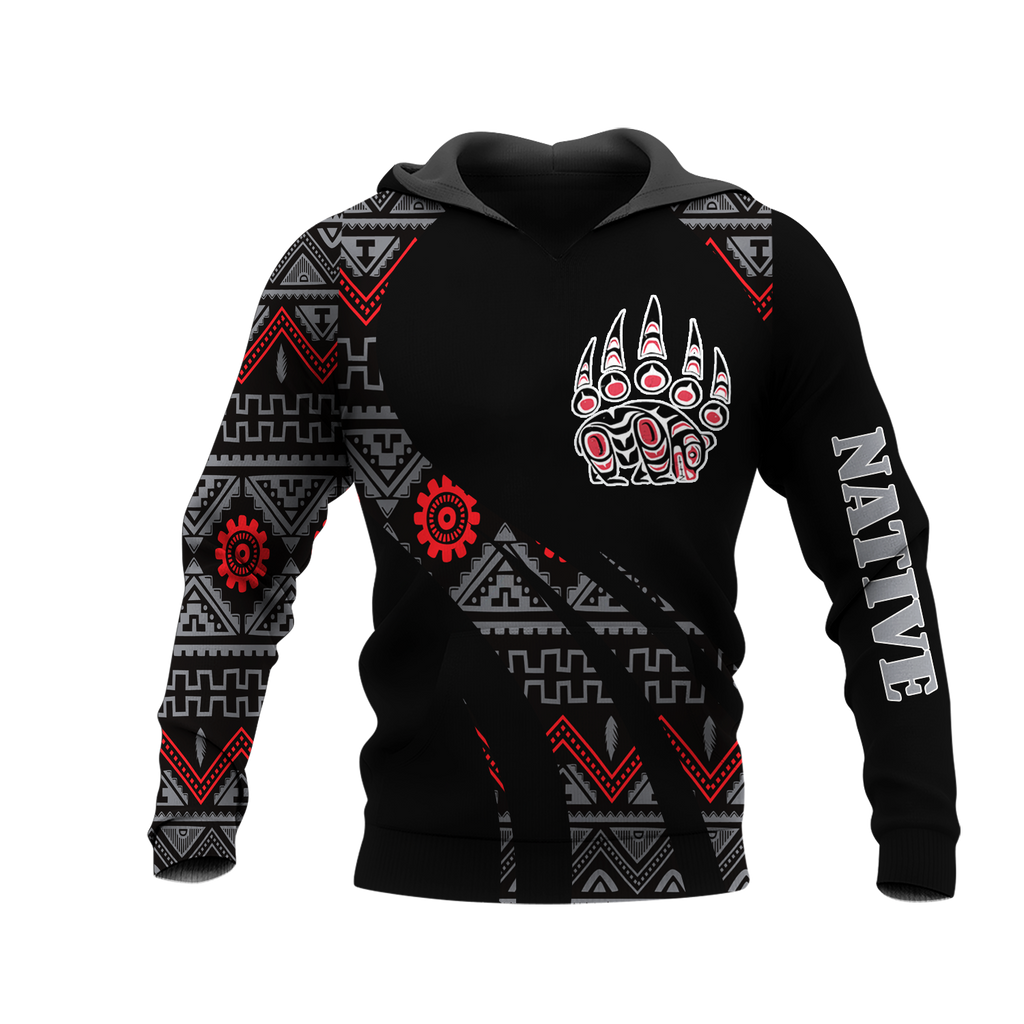 HD0012974 Bear Native American Pride 3D Hoodie