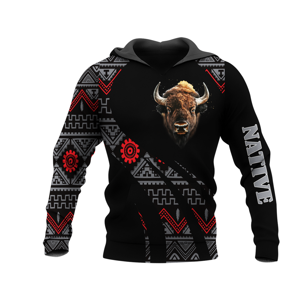 HD0012975 Bison Native American Pride 3D Hoodie