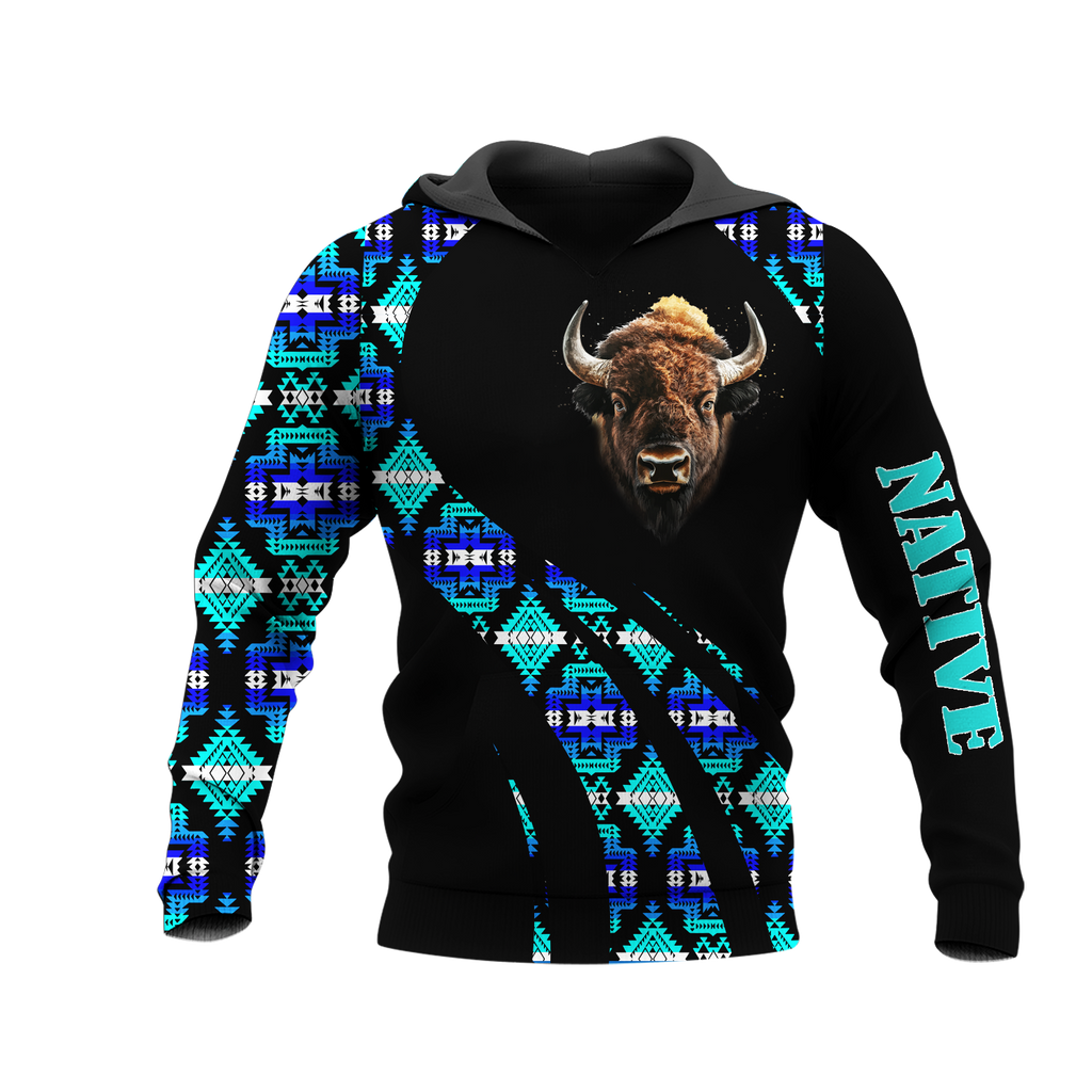 HD0012976 Bison Native American Pride 3D Hoodie