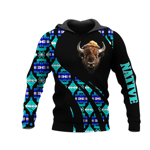 HD0012976 Bison Native American Pride 3D Hoodie