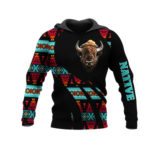 HD0012977 Bison Native American Pride 3D Hoodie