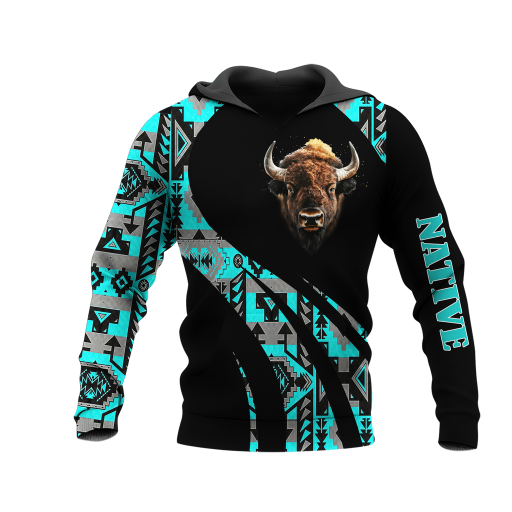 HD0012978 Bison Native American Pride 3D Hoodie