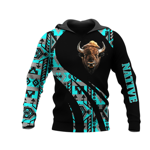 HD0012978 Bison Native American Pride 3D Hoodie