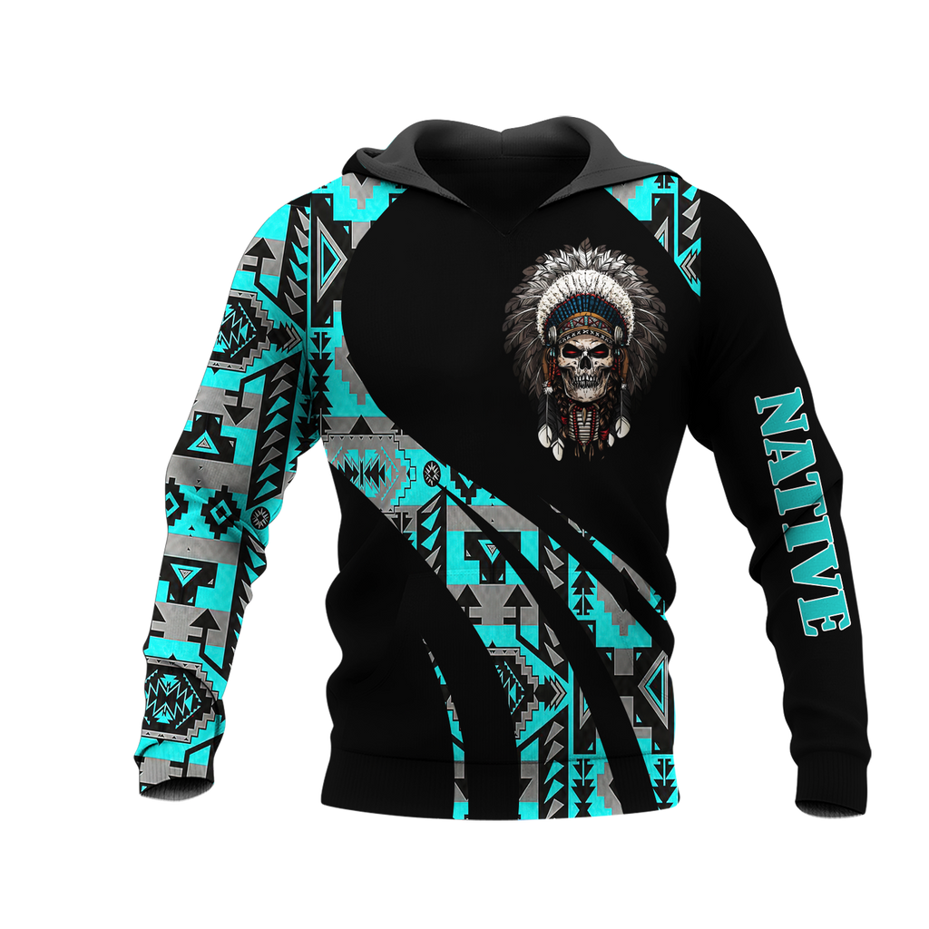 HD0012979 Skull Native American Pride 3D Hoodie