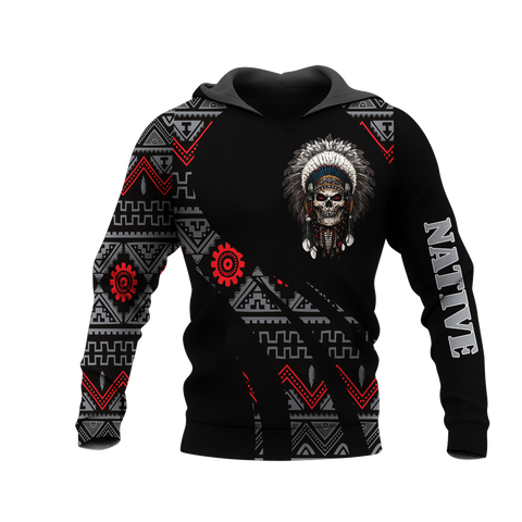 HD0012980 Skull Native American Pride 3D Hoodie