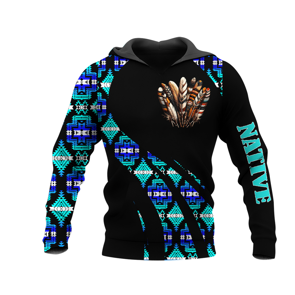 HD0012983 Feather Native American Pride 3D Hoodie