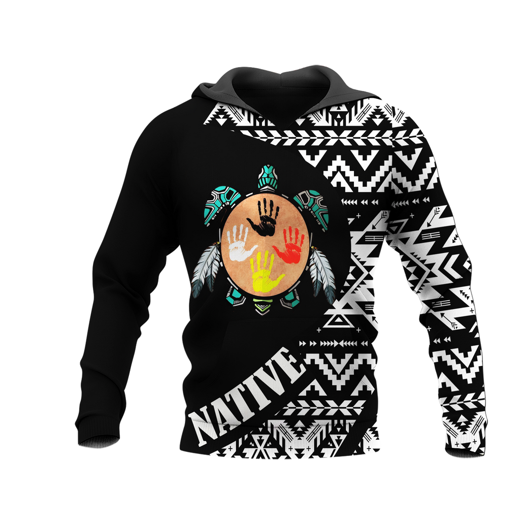 HD0012987 Tribal Turtle Native American Pride 3D Hoodie