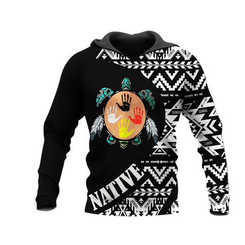 HD0012987 Tribal Turtle Native American Pride 3D Hoodie