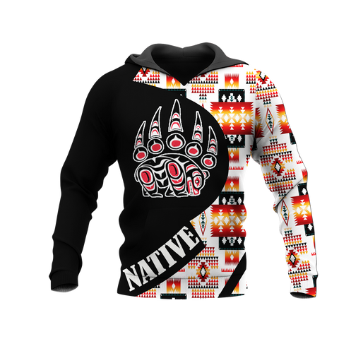 HD0012988 Tribal Bear Native American Pride 3D Hoodie