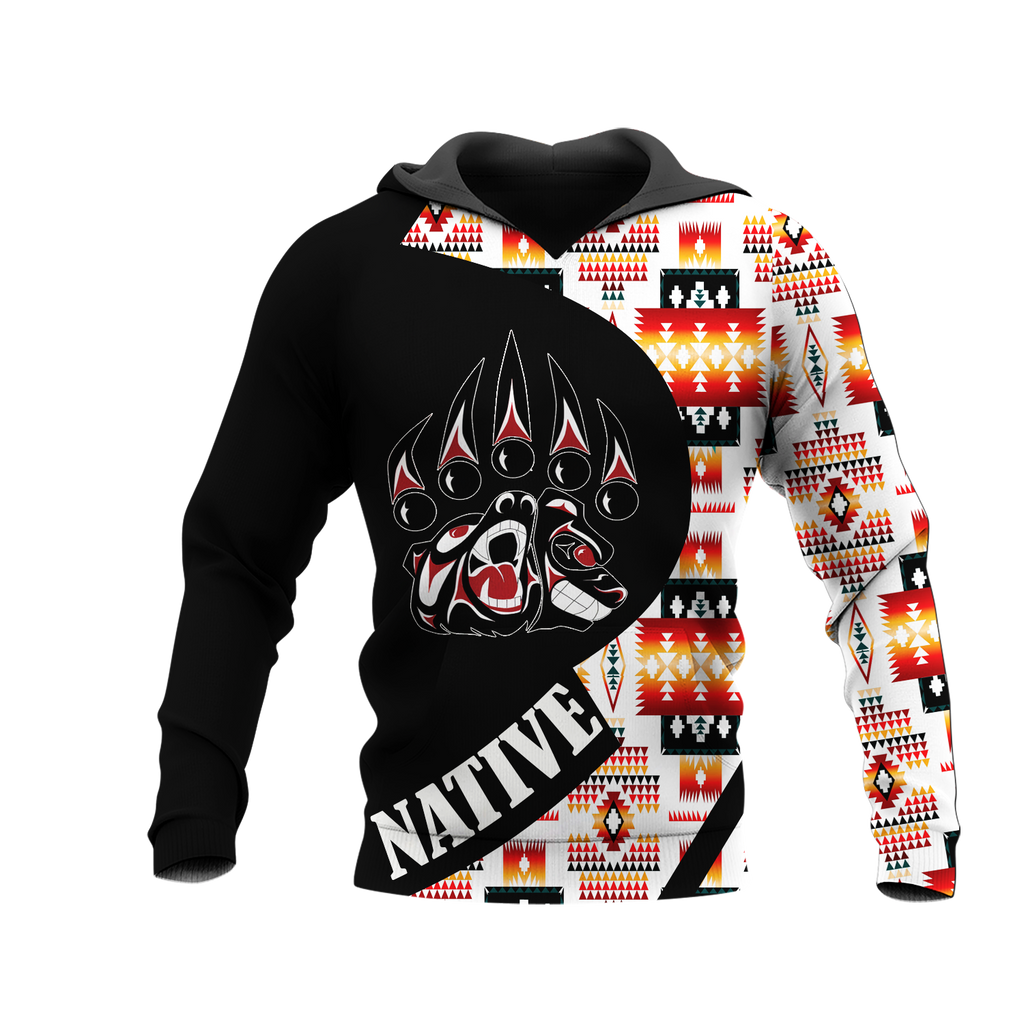 HD0012990 Tribal Bear Native American Pride 3D Hoodie