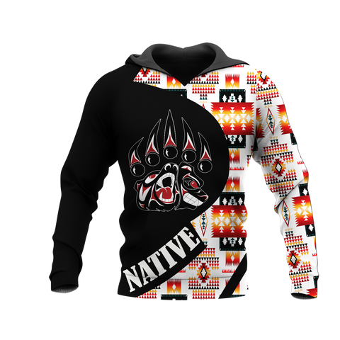 HD0012990 Tribal Bear Native American Pride 3D Hoodie