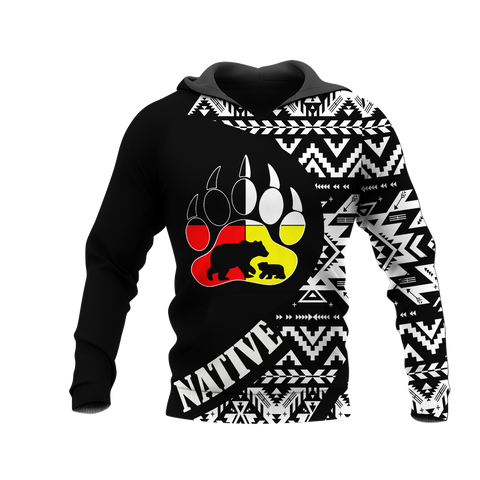 HD0012991 Tribal Bear Native American Pride 3D Hoodie