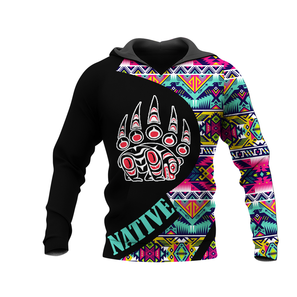 HD0012993 Tribal Bear Native American Pride 3D Hoodie