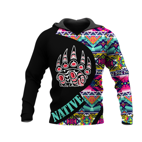 HD0012993 Tribal Bear Native American Pride 3D Hoodie