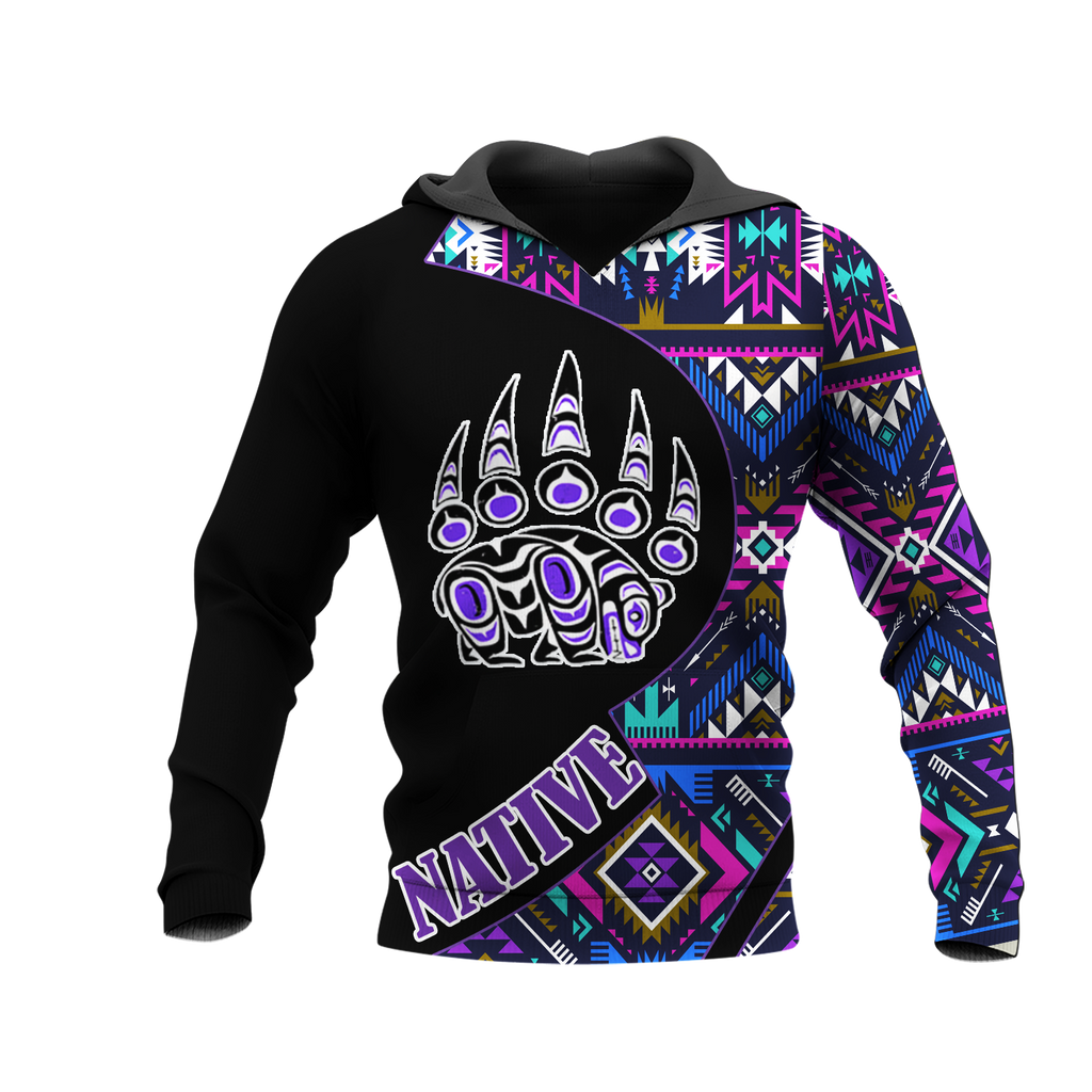 HD0012994 Tribal Bear Native American Pride 3D Hoodie